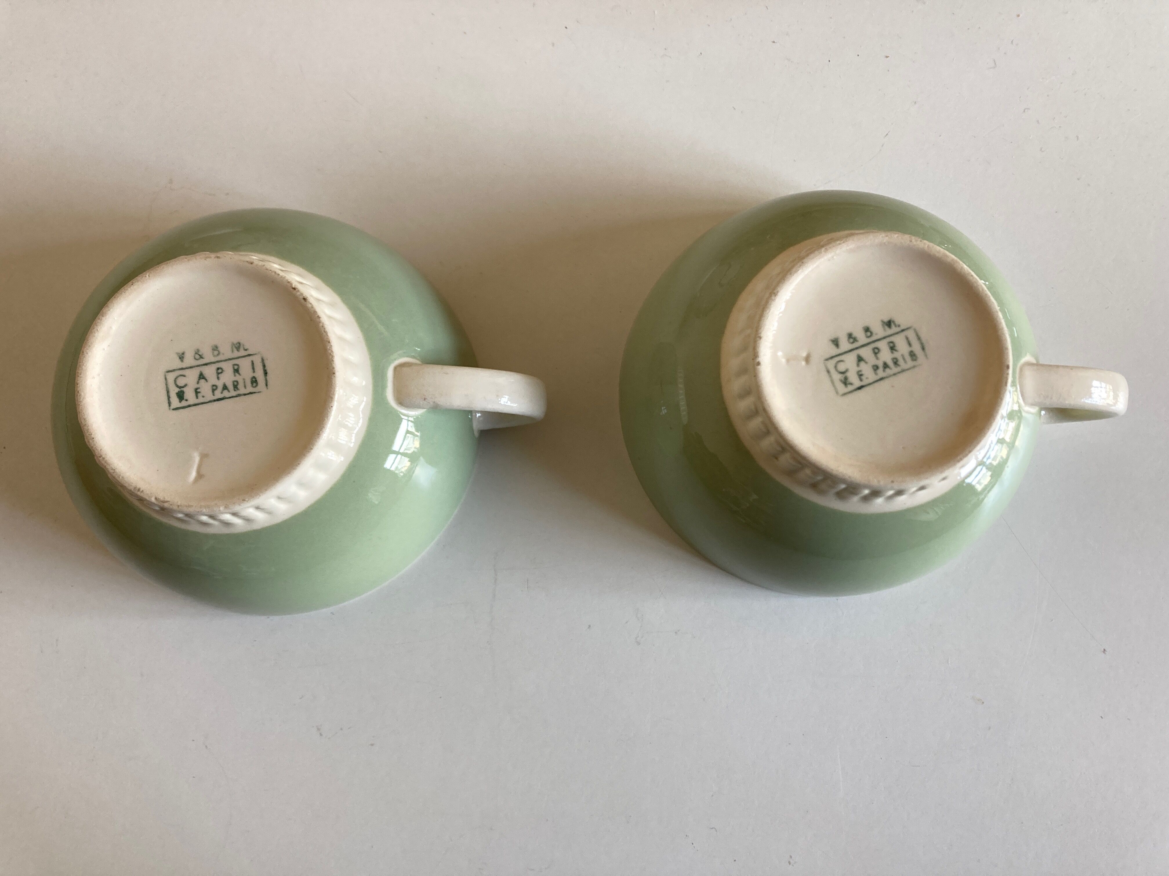 Pair of capri V&B Villeroy 1950 lunch cups