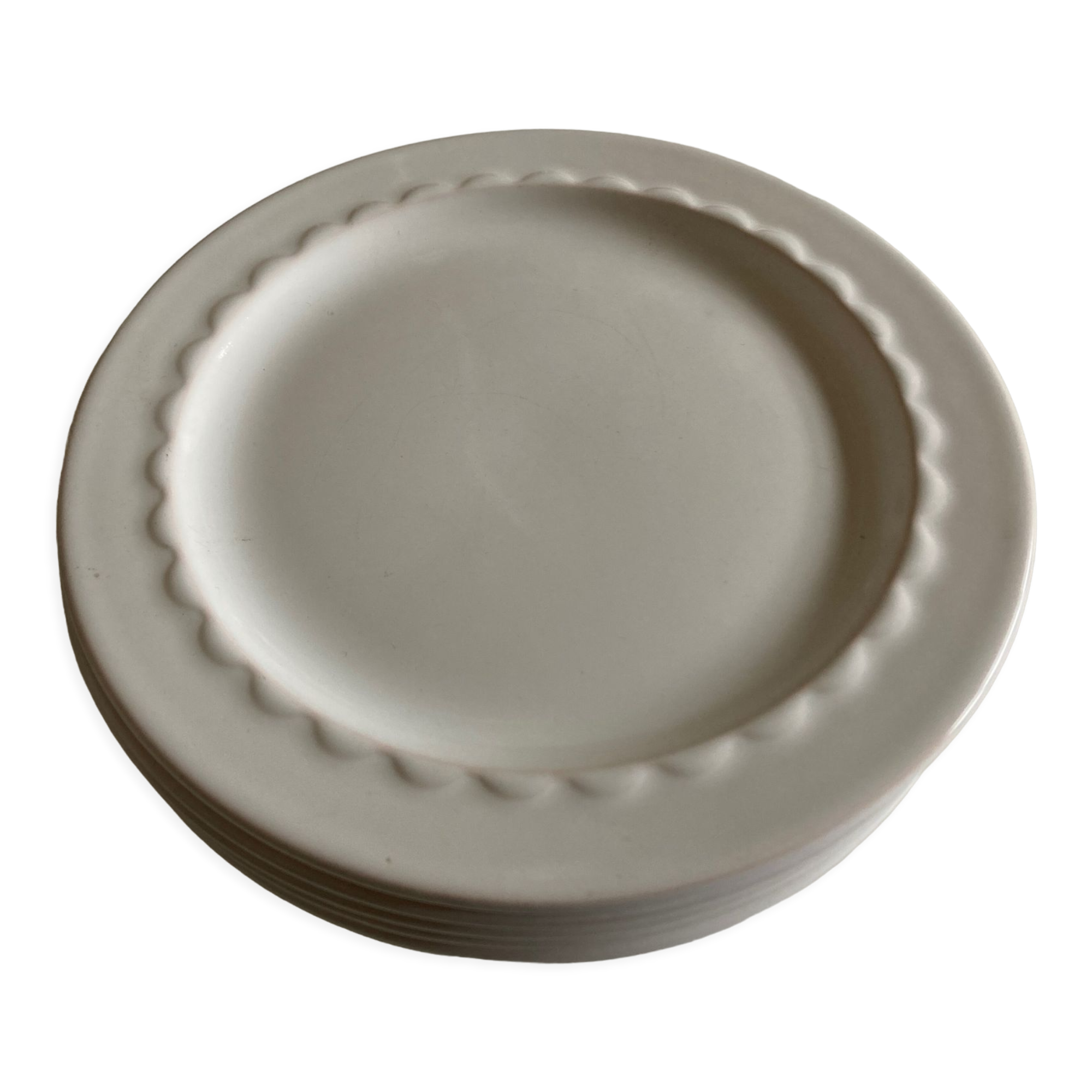 Set of 6 plates of glazed earth 1970 Pierre Motton for Gien