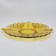 Old Art Deco Dish In Amber Crystal Czechoslovakia