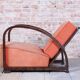 Art Deco Reclining Armchair attributed to J. Halabala for Up Závody, Czech, 1920s