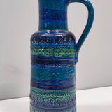 Rimini Blue Ceramic Pitcher Vase by A. Londi and F. Montelupo for Bitossi