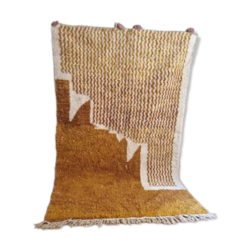 Tapis marocain tissé à la main - motif niveau camel - laine - 250 x 160 cm