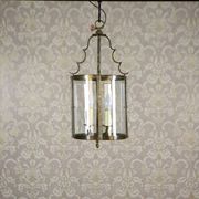 Suspension en métal et verre de style mi-siècle