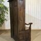 Entrance furniture, Breton wardrobe in oak and chestnut from the 19th century.