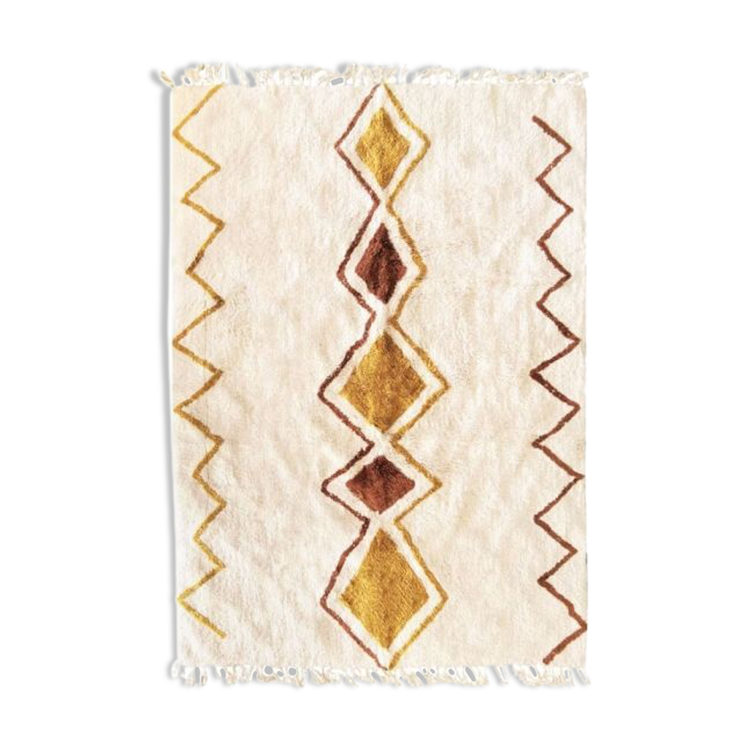 Berber carpet 160 x 230 cm white