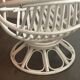 Vintage armchair in white lacquered rattan