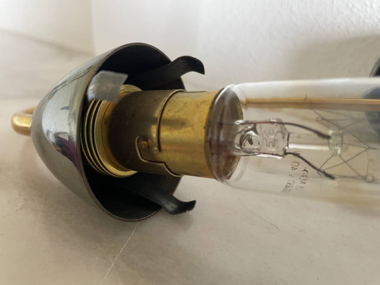 Minimalist white glass wall lamp