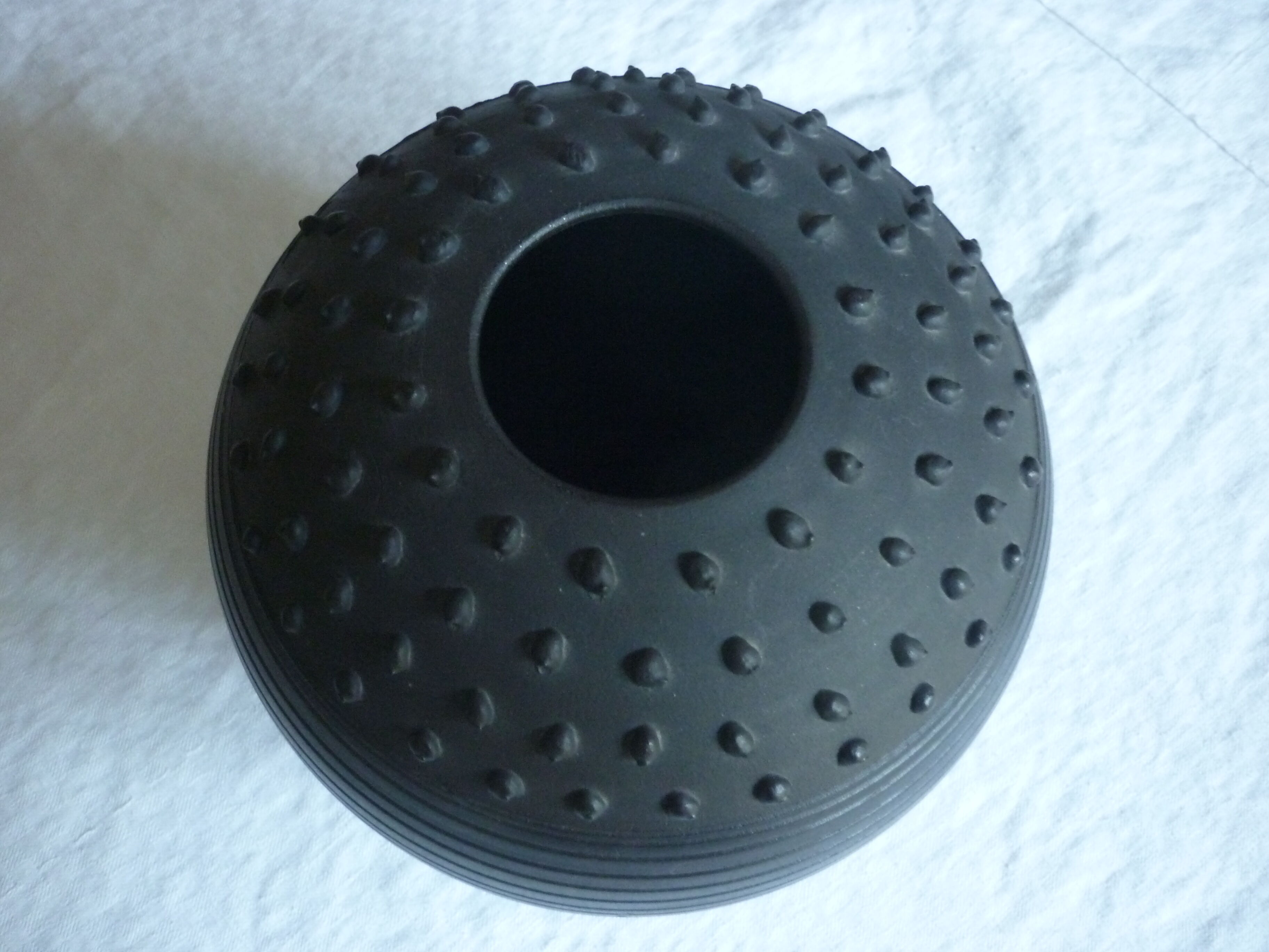 Romania black vintage ceramic vase