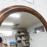 1930 round wooden mirror D58cm
