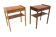 Set de 2 tables chevets en teck et en chêne, Suède, 1960