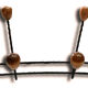 Porte manteau vintage fer forgé et bois