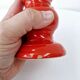 Vintage Ceramic Red Candlestick Candle Holder Schramberg Germany