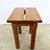 Brutalist oak stool