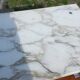Florence Knoll buffet in wood and marble with chrome legs from the 1970s.