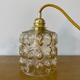 Vintage amber glass tulip walker
