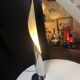 Vintage Floor Lamp • Flame • Stainless Steel • Space Age • 1970