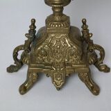 Pair of brass candelabras