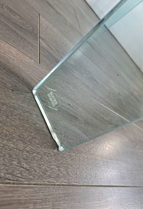Table tripode en verre Fiam pour Roche Bobois