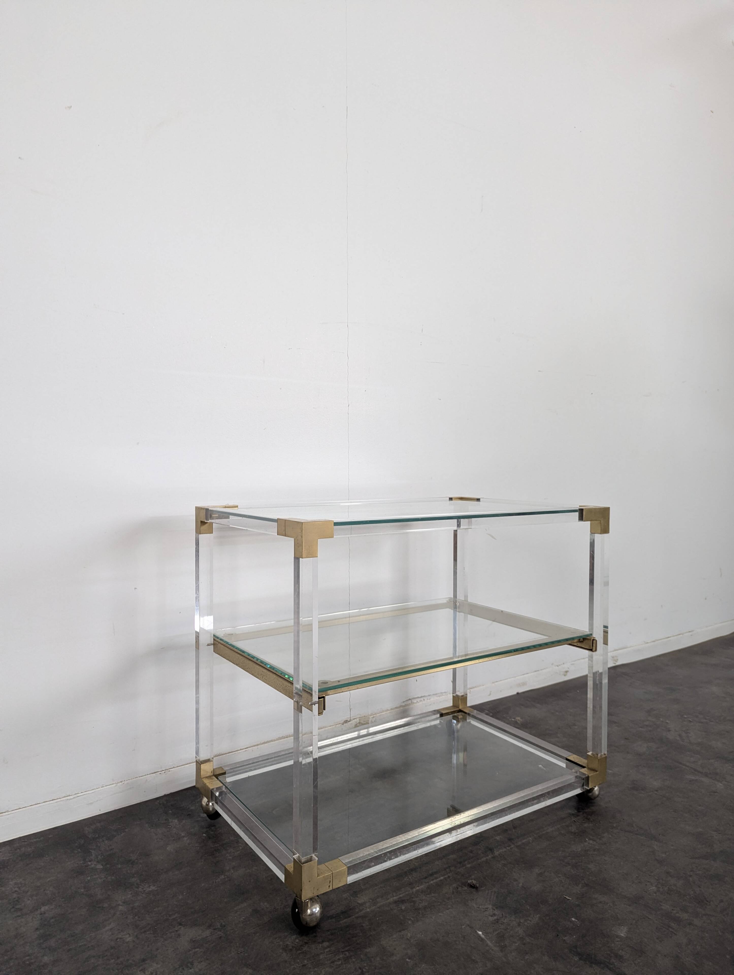 Hollywood Regency plexiglass dessert table