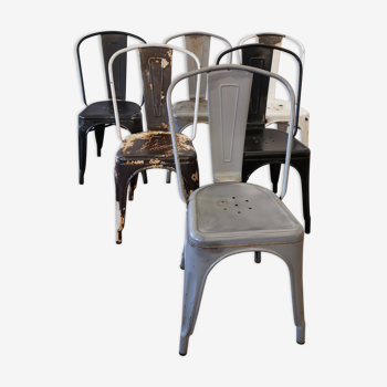 Series of 6 chairs "Tolix"