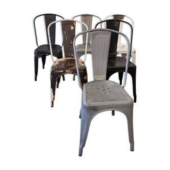 Série de 6 chaises "Tolix"