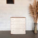 Old 4-drawer chest of drawers, original patina
