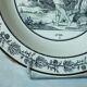 CHOISY HOLLOW PLATE IN FINE FAIENCE ON THE THEME OF THE MONTHS "APRIL"