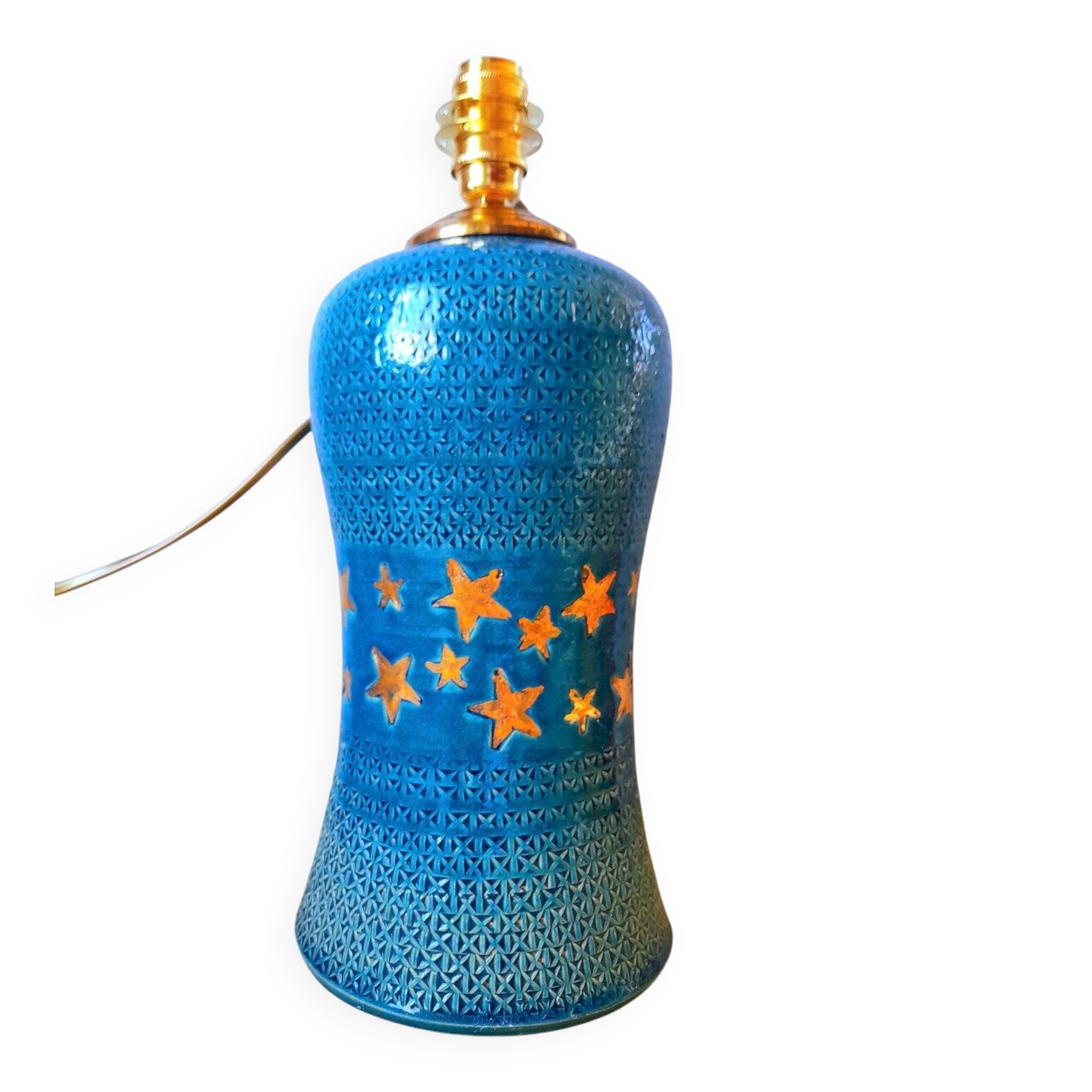 Starry ceramic lamp A. Rousset 1950