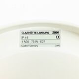 Large Minimalist Opaline Glass Shell Shaped Wall Light From Limburg, Germany, 1970s