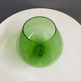 Empoli green large cognac glass shape vase 1960s