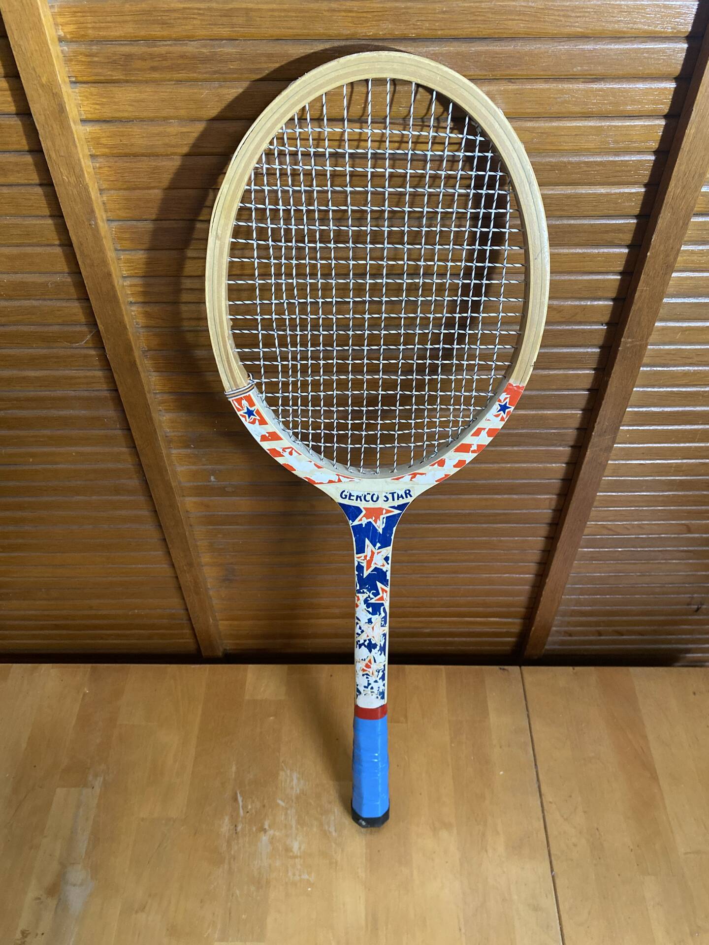 Vintage gerco star wooden tennis racket sport