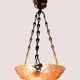 Art deco basin lamp 1925 noverdy france "registered design" and bronze mount