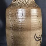 Saint clement ceramic vase with rock decoration 1950/60 38 cm