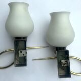 Pair of opaline sconces