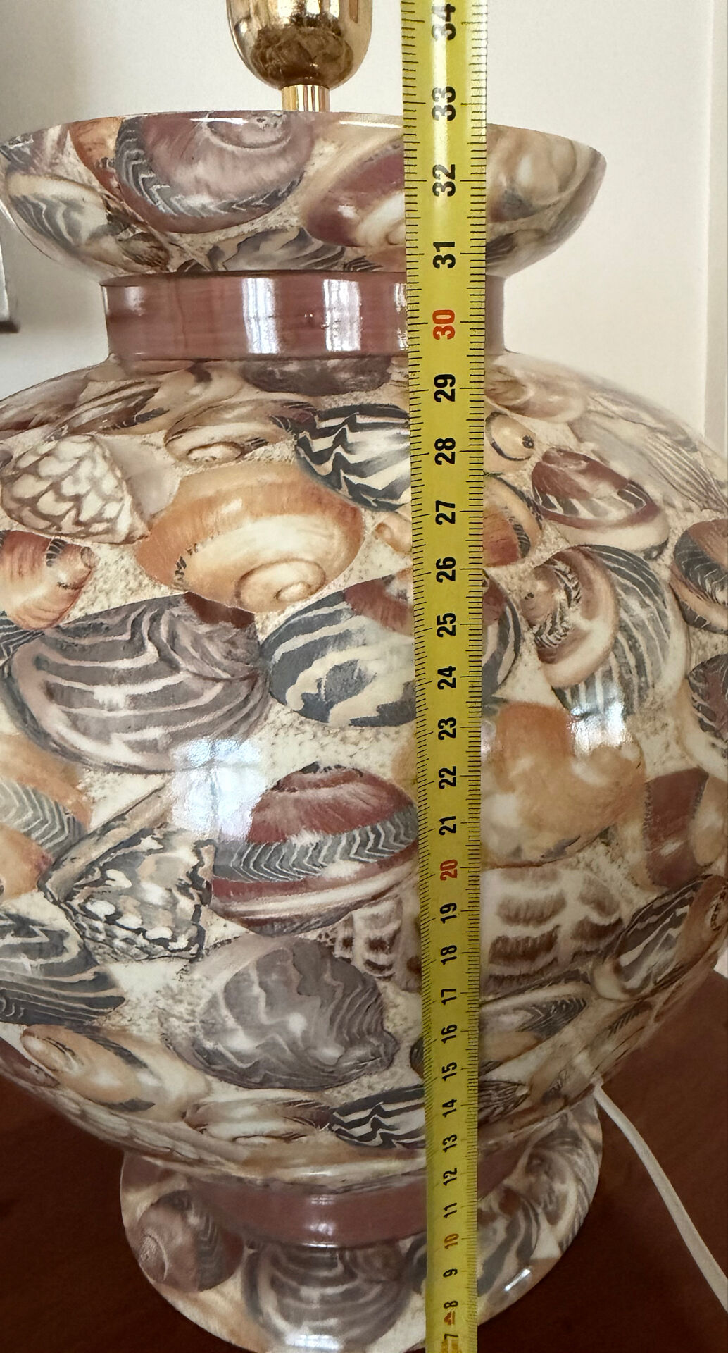 Lamp base Lancel Paris vintage - made in Italy - shell decor
