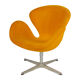 Yellow Model 3320 Swan Chair by Arne Jacobsen for Fritz Hansen