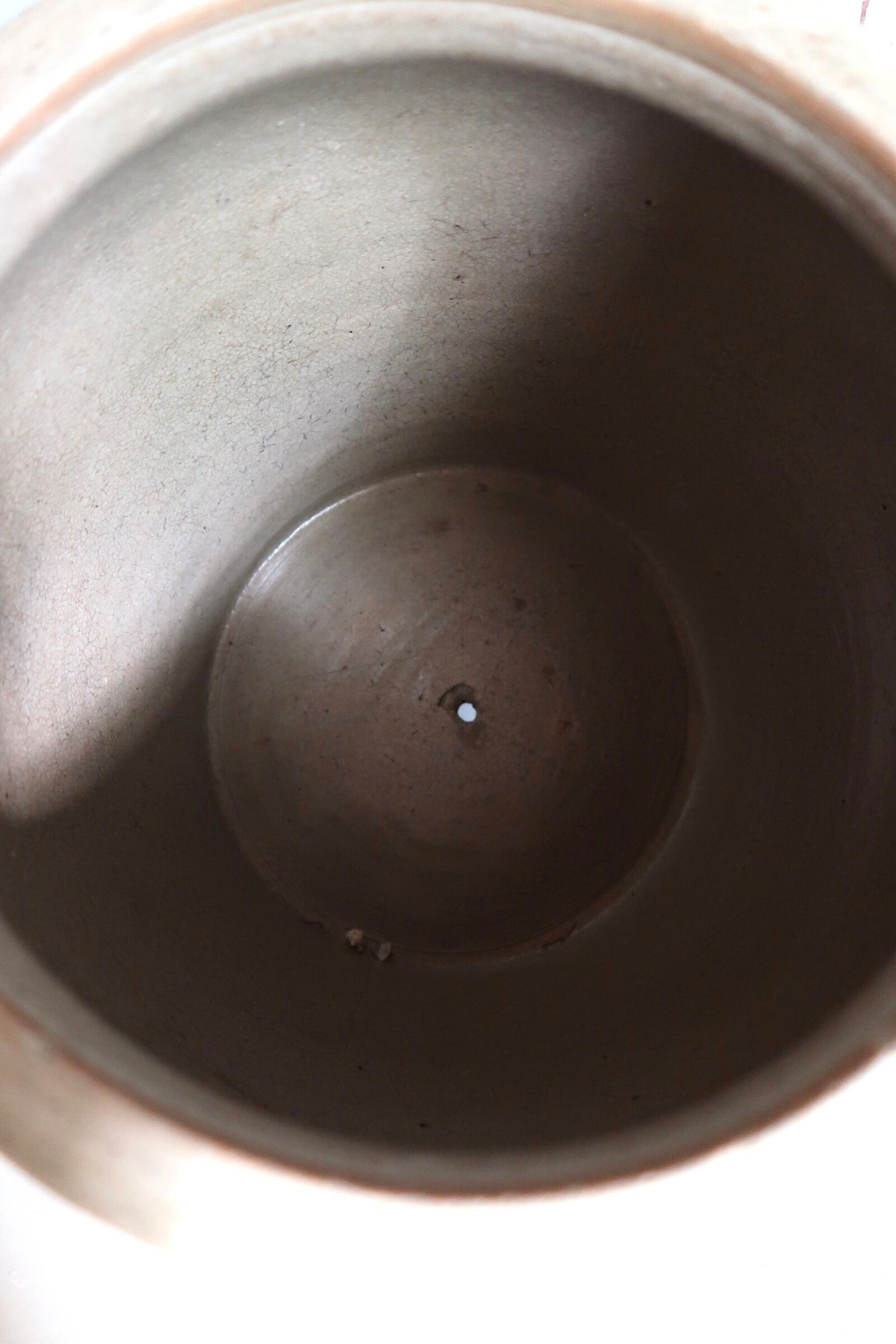 Old grey sandstone pot