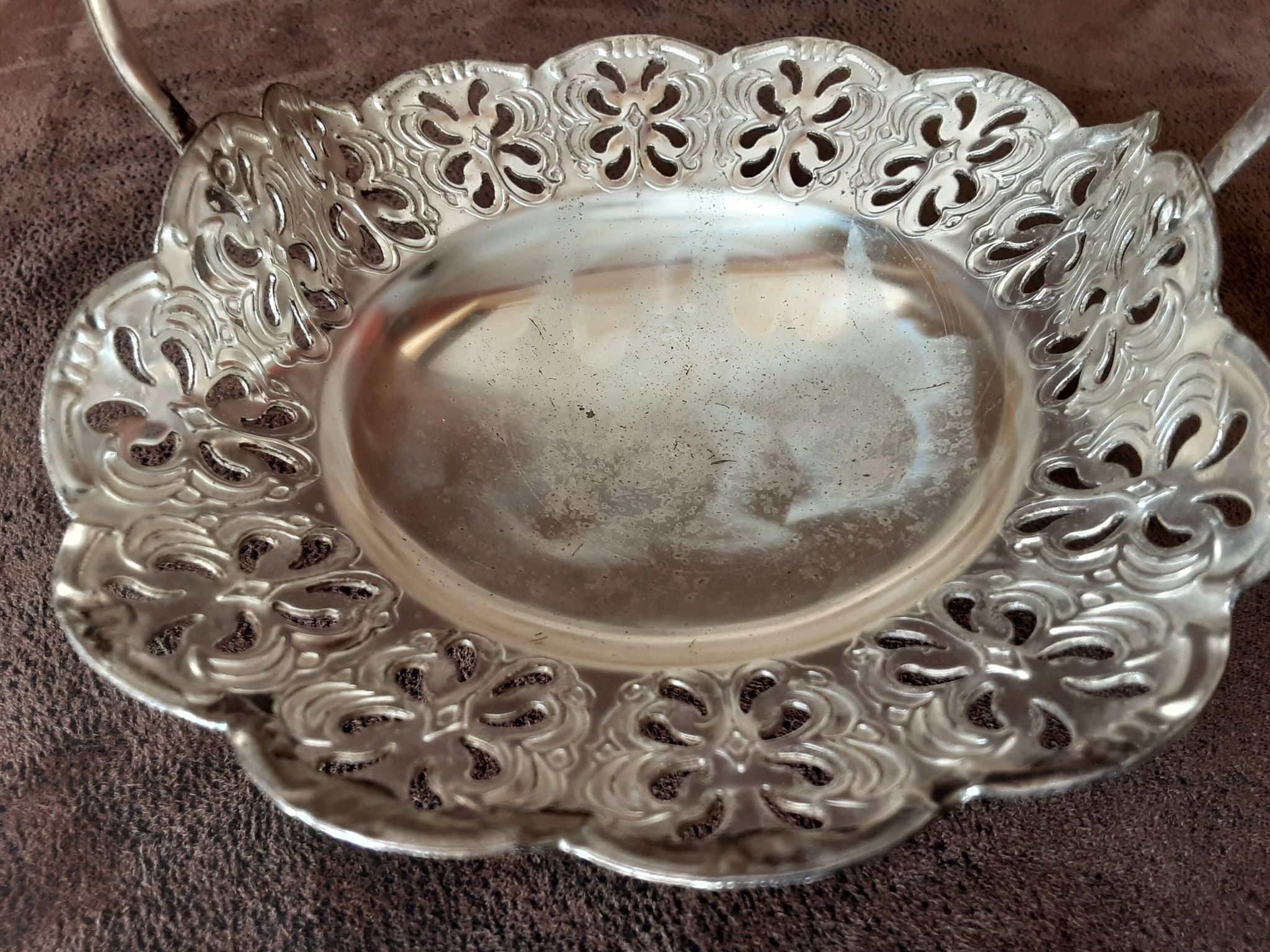 Small vintage metal basket