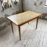 Scandinavian oak and ceramic table