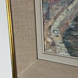 Oil painting on canvas of the port of Martigues.