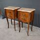 Pair of bedside tables in rosewood marquetry, Louis XV style – 2nd half of the 20th century
