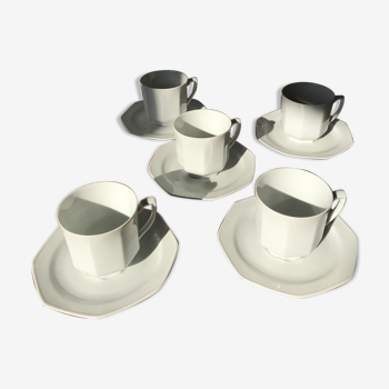 5 Cups of tea and Limoges sub-cups