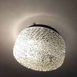 Moulded glass ceiling light from the 60s/70s.