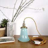 Vintage opaline suspension "light blue" vintage opaline suspension lamp