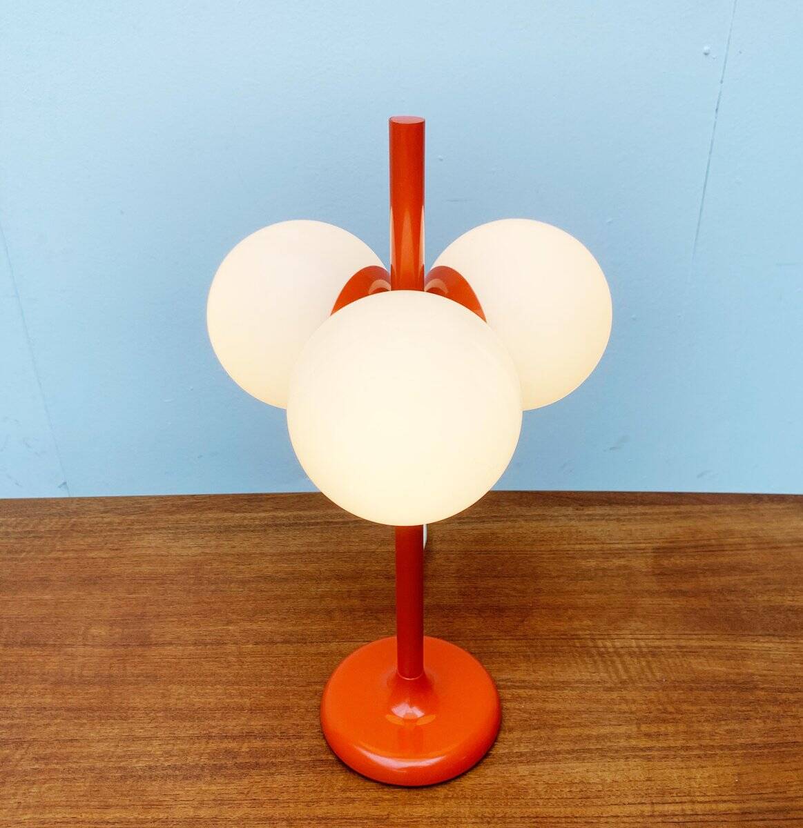 German table lamp from the mid-century space age by Kaiser Idell / Kaiser Leuchten.