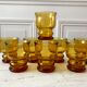 Lot de 8 verres ambrés pernod vintage années 70