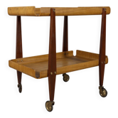 Vintage 1950s Wooden Food Service Cart, Designed by Carlo Ratti