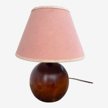 Lampe en bois boule vintage 1970 / 1980