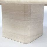 Italian Octagon Coffee Table in Travertine, 1980s