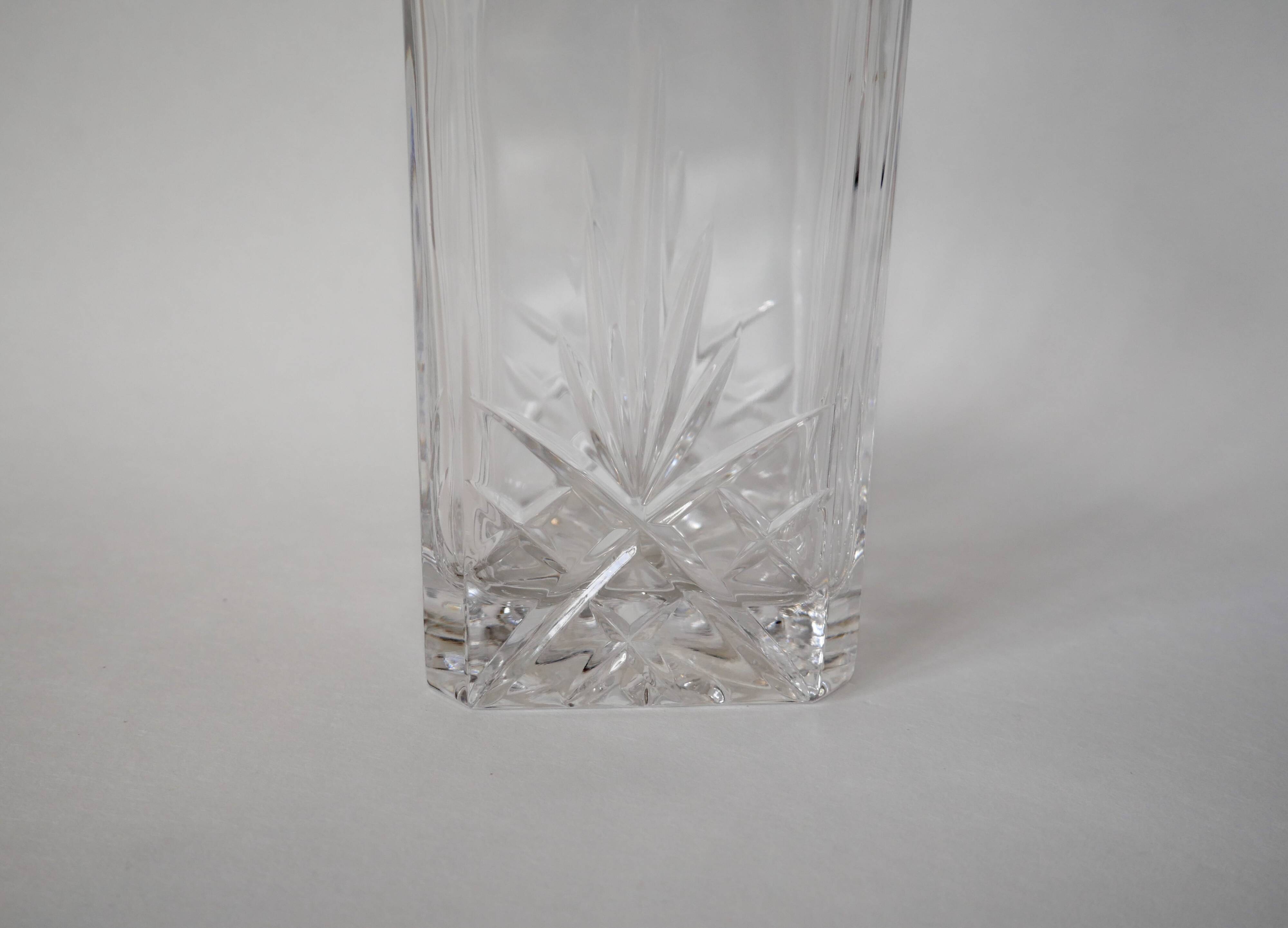 crystal whiskey decanter 1960 28 X 9.5 cm